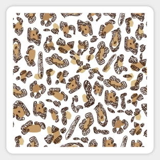 Doodle leopard print seamless fabric design pattern Sticker